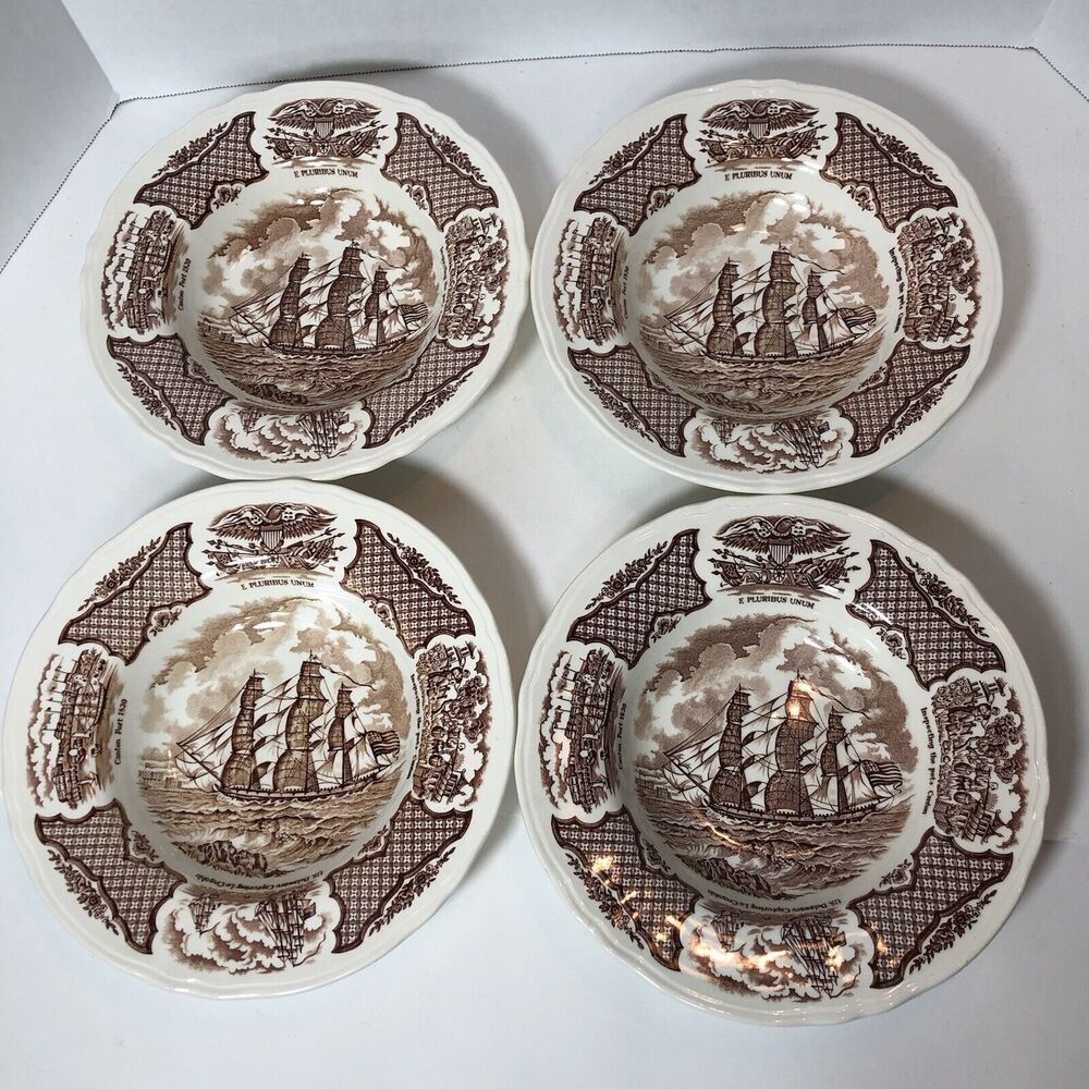 Alfred Meakin Bowls Fair Winds 8.75" Across The Grand Turk Chinese Export Set